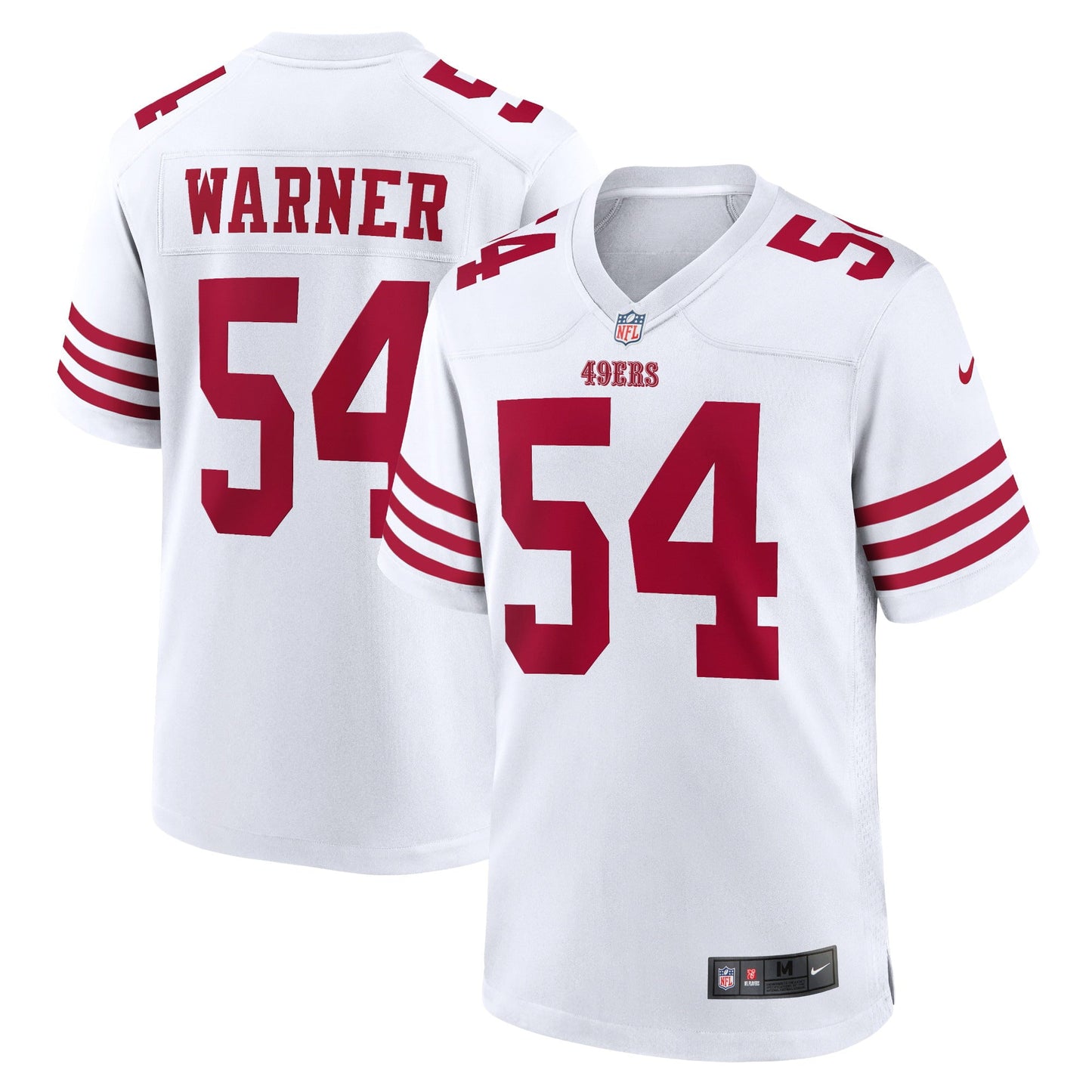 Men's Nike Fred Warner White San Francisco 49ers Player Game Jersey