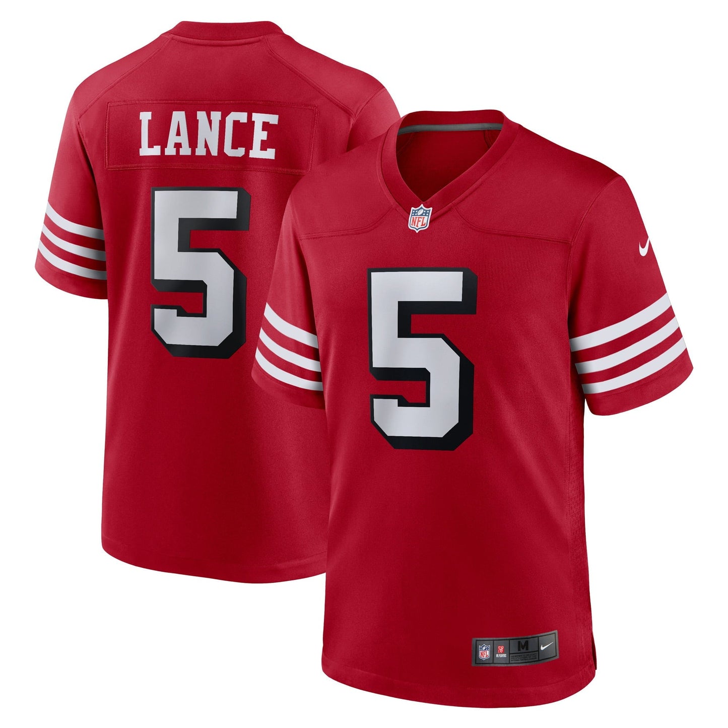 Men's Nike Trey Lance Scarlet San Francisco 49ers Alternate Game Player Jersey