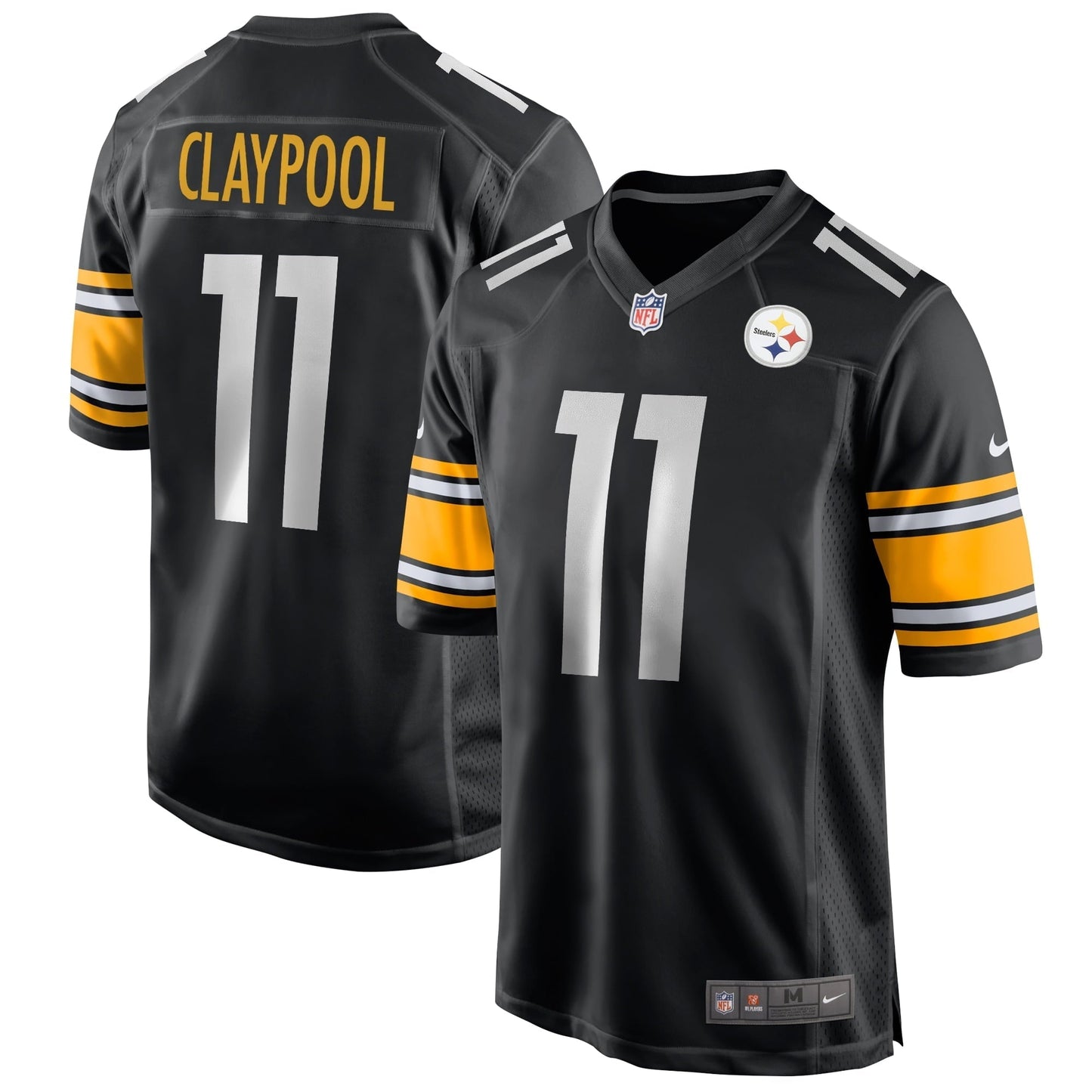 Men's Nike Chase Claypool Black Pittsburgh Steelers Player Game Jersey
