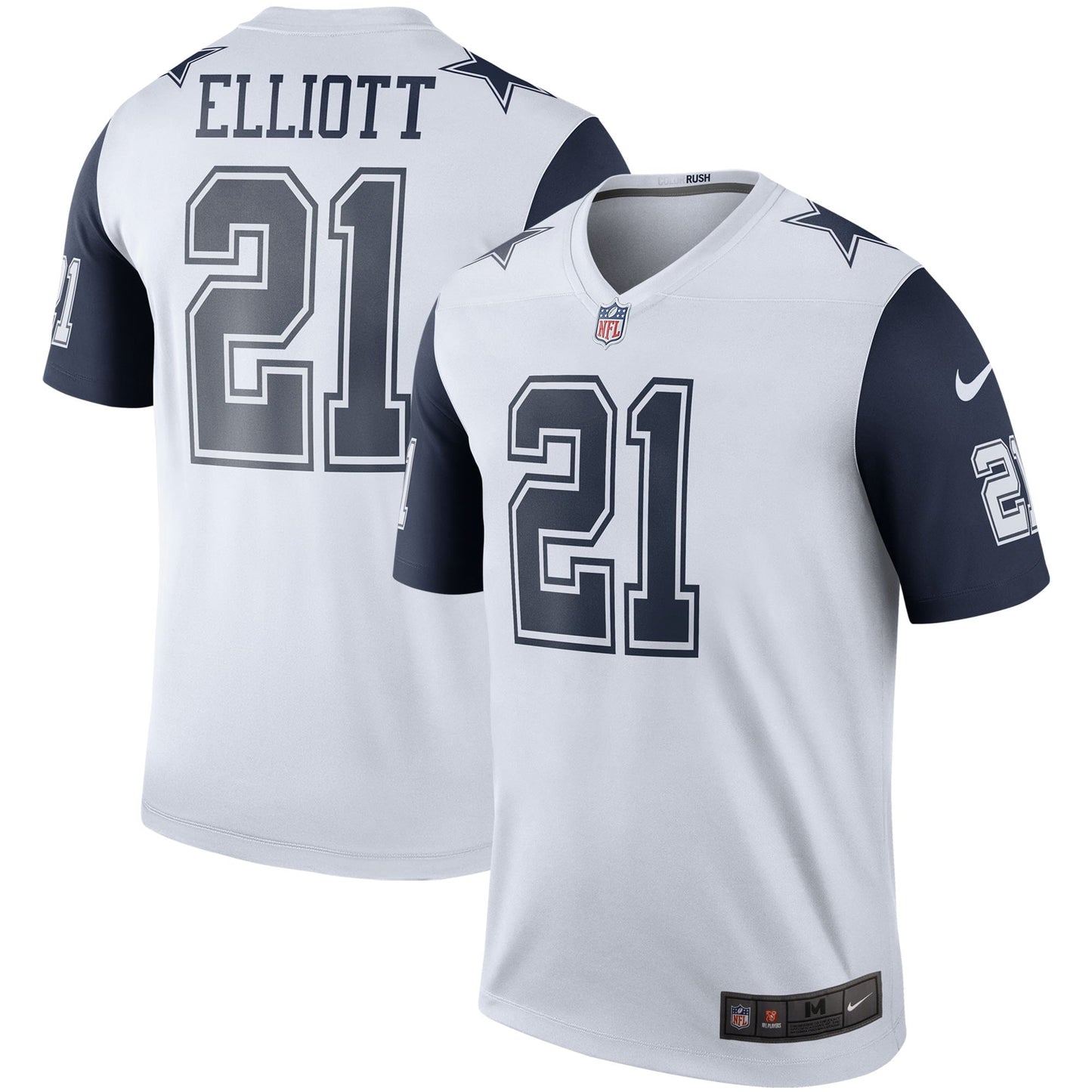 Men's Nike Ezekiel Elliott White Dallas Cowboys Color Rush Legend Player Jersey