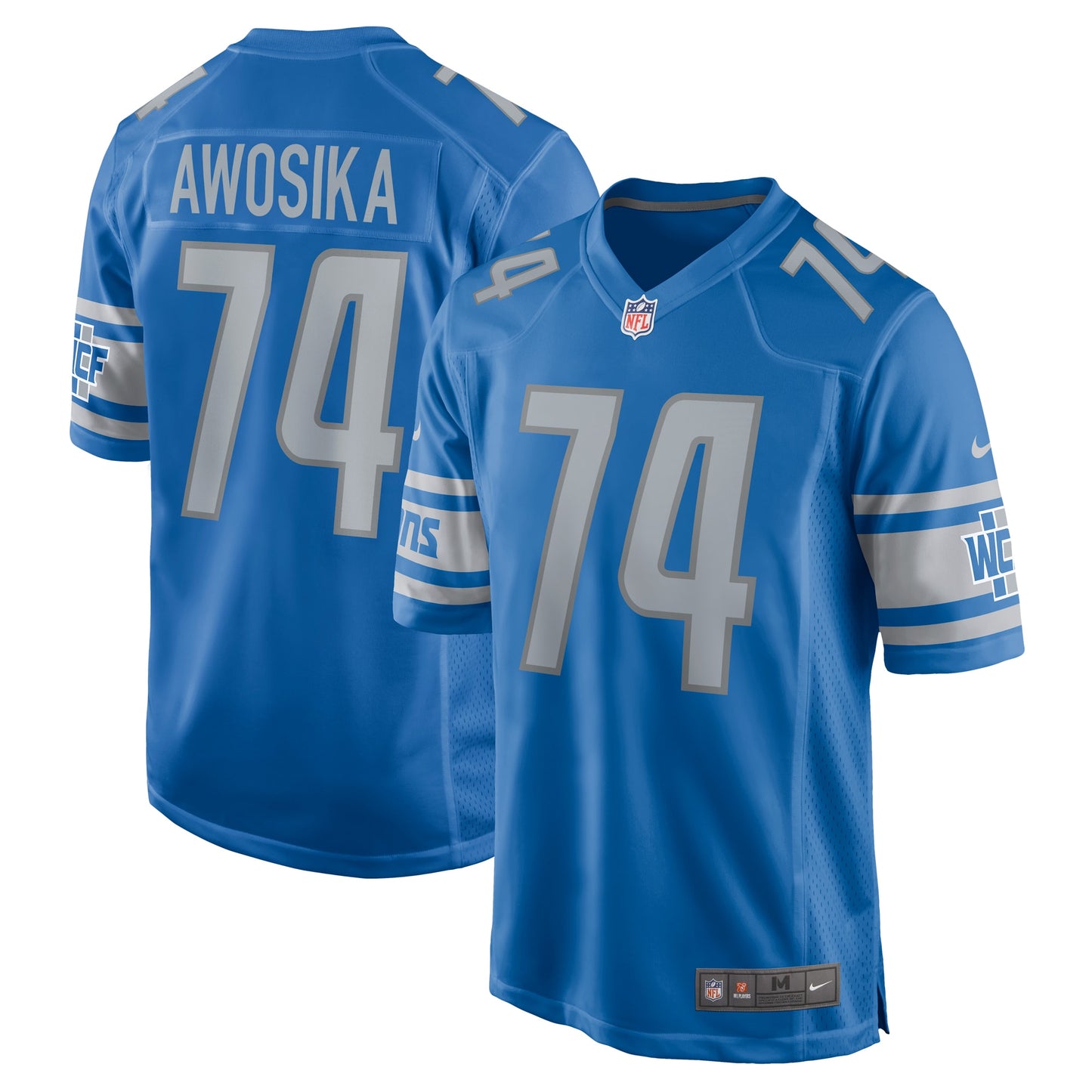 Kayode Awosika Detroit Lions Nike Home Game Player Jersey - Blue