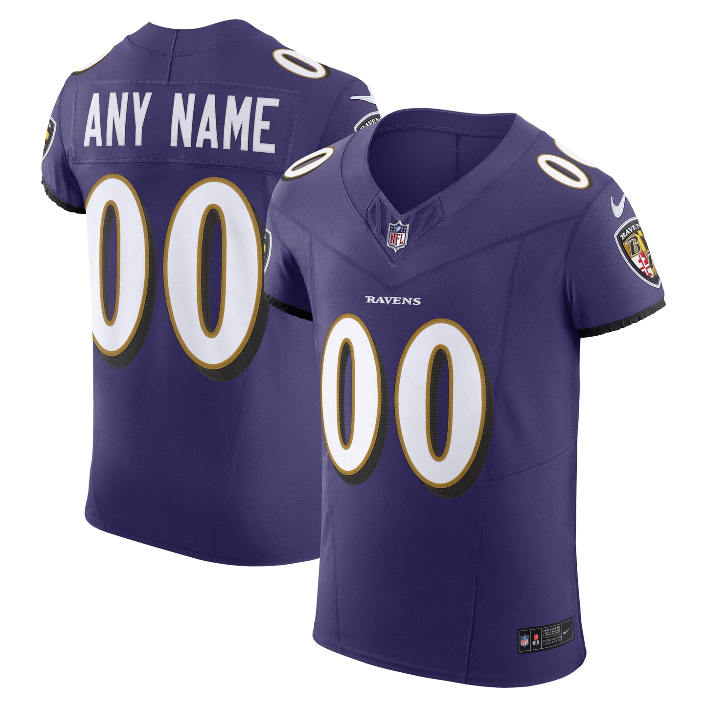 Baltimore Ravens Nike Vapor F.U.S.E. Elite Custom Jersey - Purple