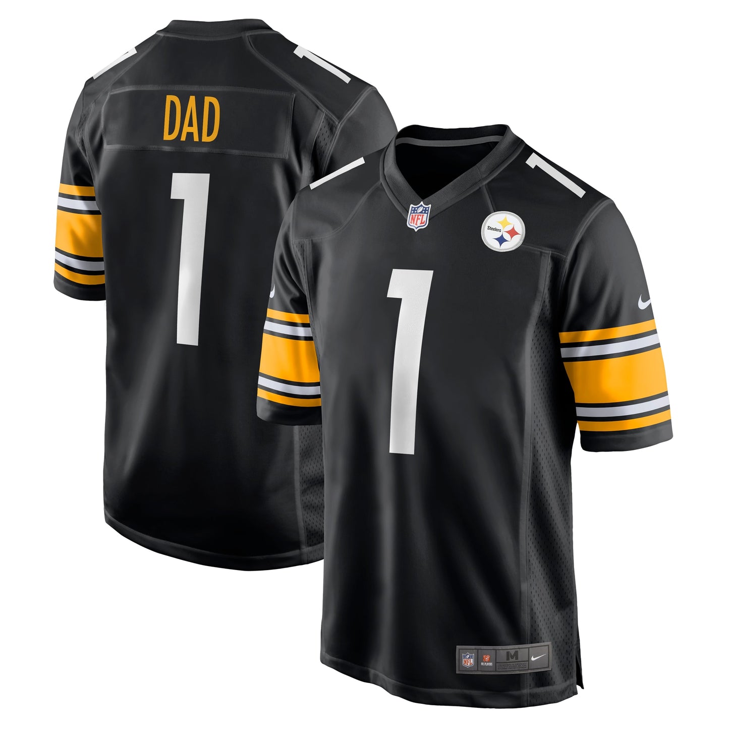 Number 1 Dad Pittsburgh Steelers Nike Game Jersey - Black