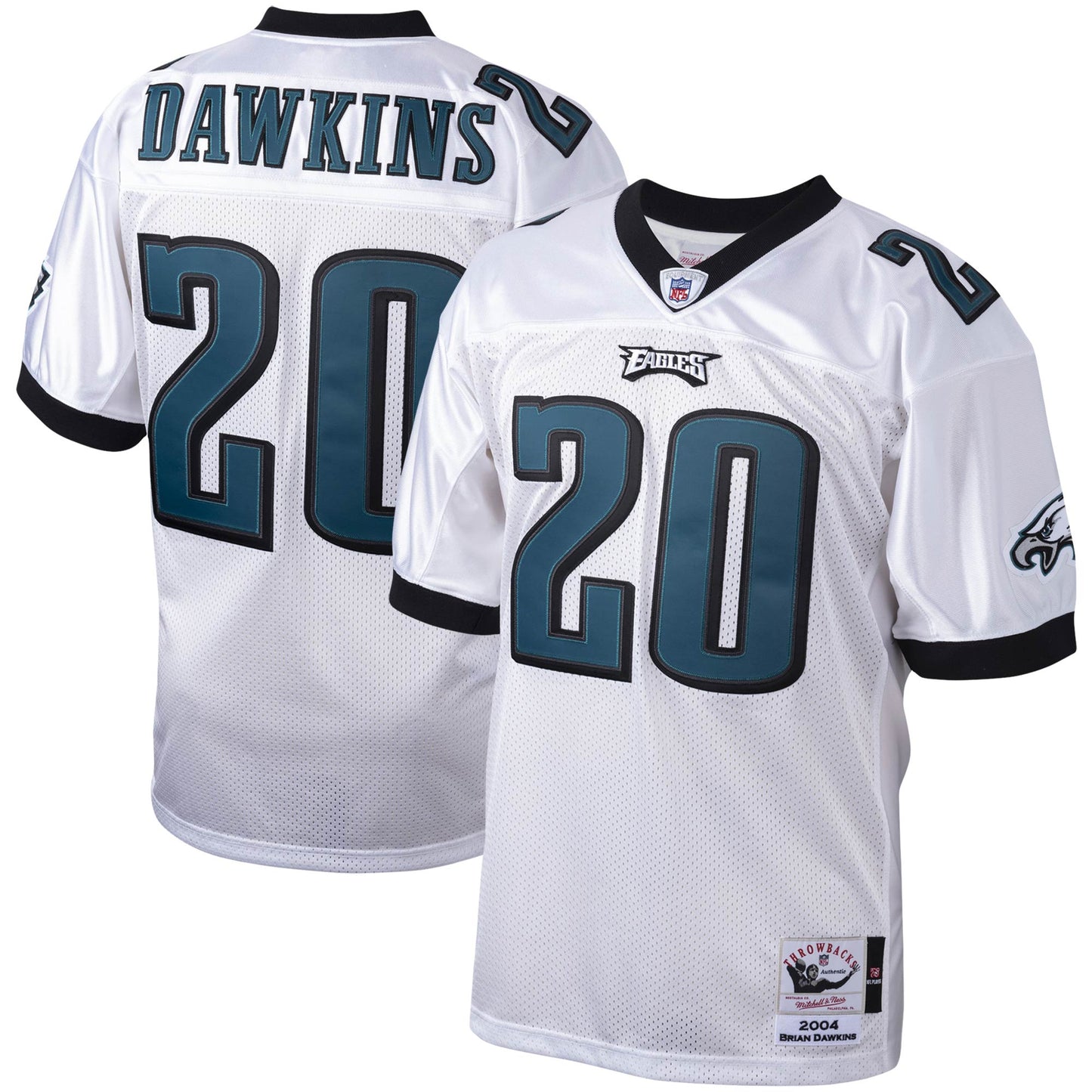 Brian Dawkins Philadelphia Eagles Mitchell & Ness 2004 Authentic Throwback Retired Player Jersey - White