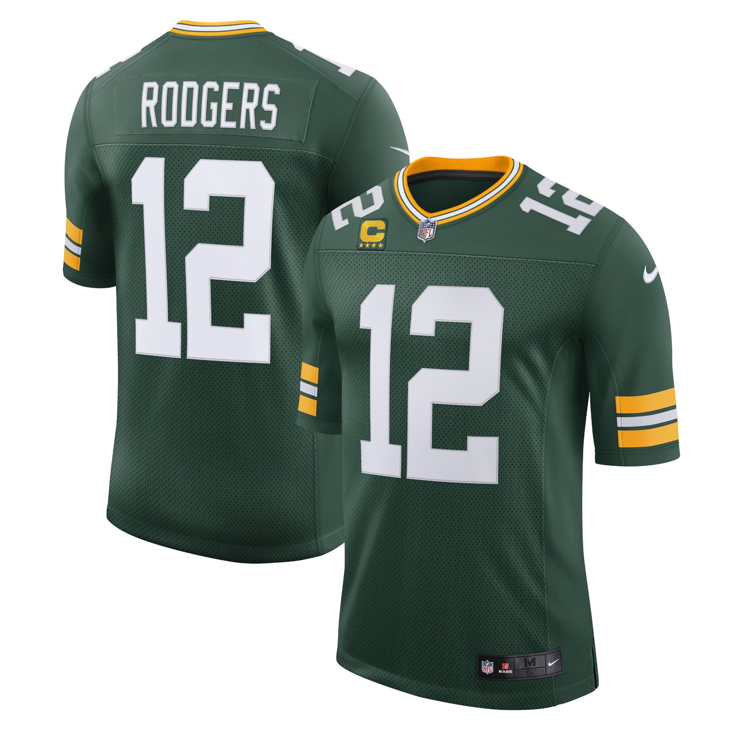 Aaron Rodgers Green Bay Packers Nike Captain Vapor Limited Jersey - Green