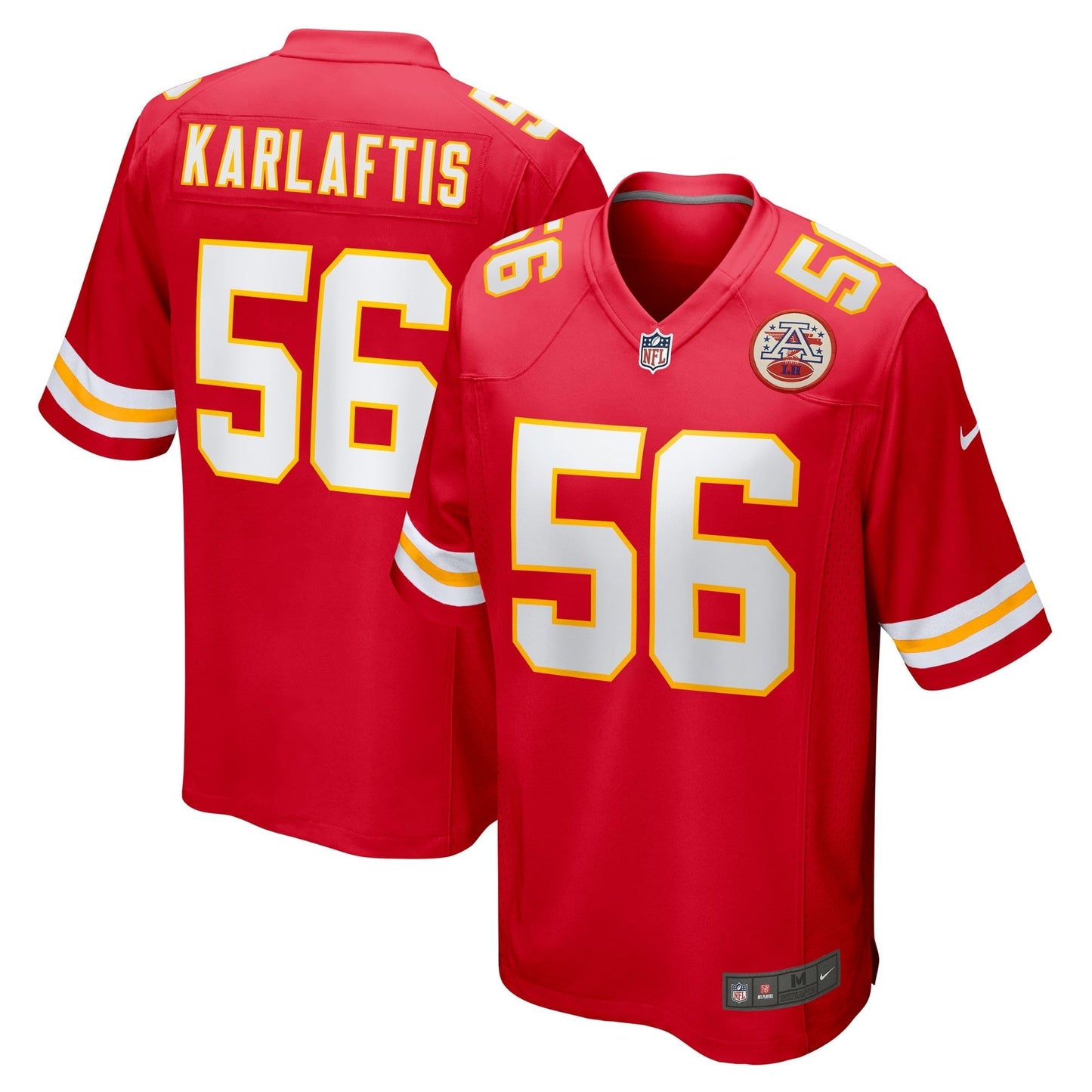 Men's Nike George Karlaftis Red Kansas City Chiefs Player Game Jersey