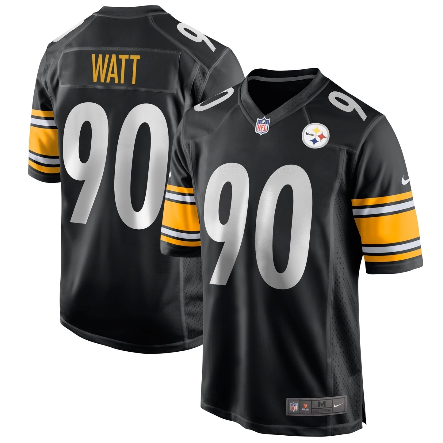 Men's Nike T.J. Watt Black Pittsburgh Steelers Game Jersey